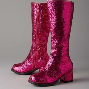 Chasing Fireflies Hot Pink Glitter Boots Size 4
